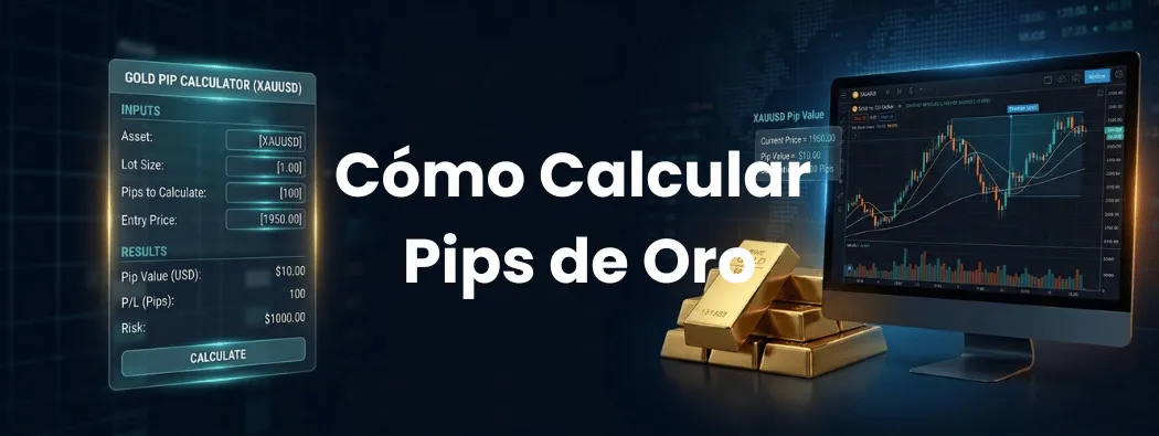 Cómo Calcular Pips de Oro (XAUUSD): Valor del Pip y Guía de la Calculadora