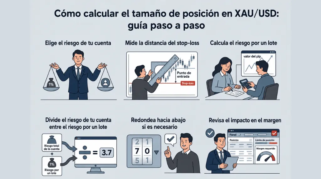 Cómo calcular el tamaño de la posición en XAUUSD: Guía paso a paso de Vantage Markets