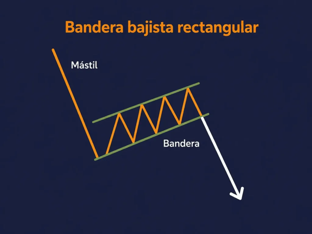 Bandera rectangular con diseño de oso de Vantage Markets
