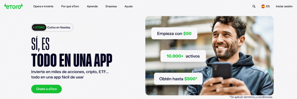 Para Copy Trading de Oro: eToro