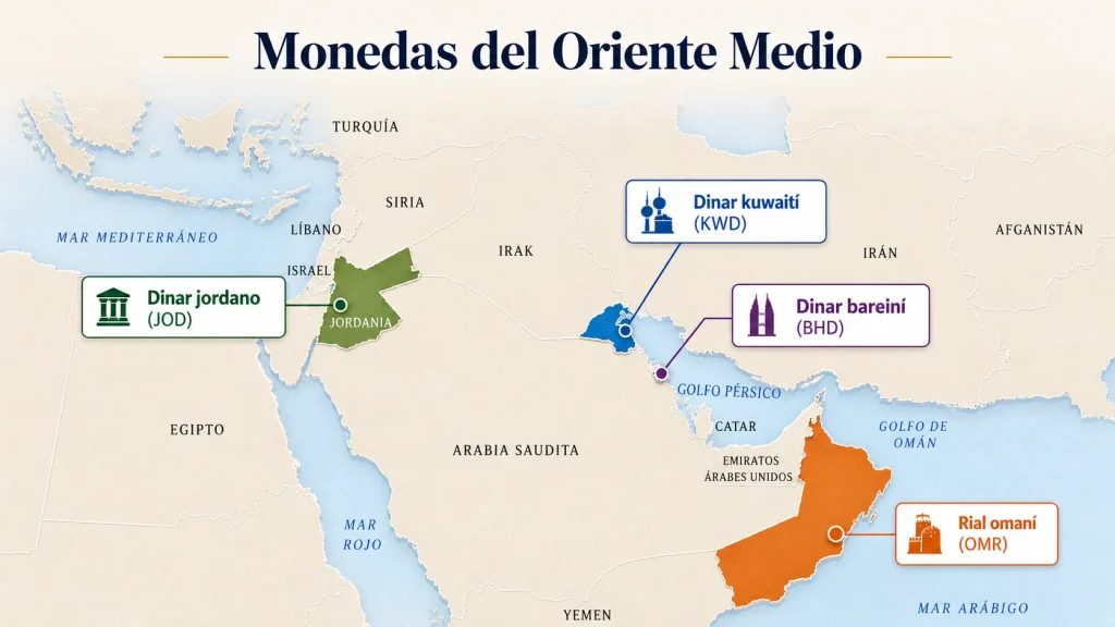 Monedas del Oriente Medio Vantage Markets