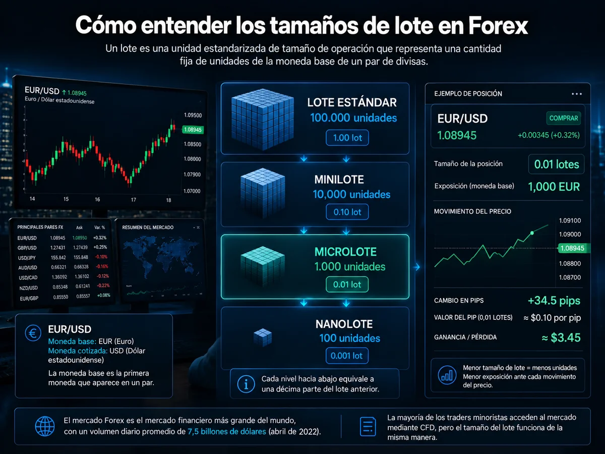 Explicación de los tamaños de lote en Forex