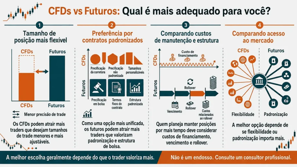 CFD or Futures Depends on your trading style, sizing needs, and how long you plan to hold a position