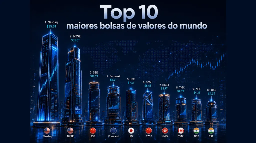 Imagem 1 As 10 maiores bolsas de valores do mundo por valor de mercado Vantage Markets