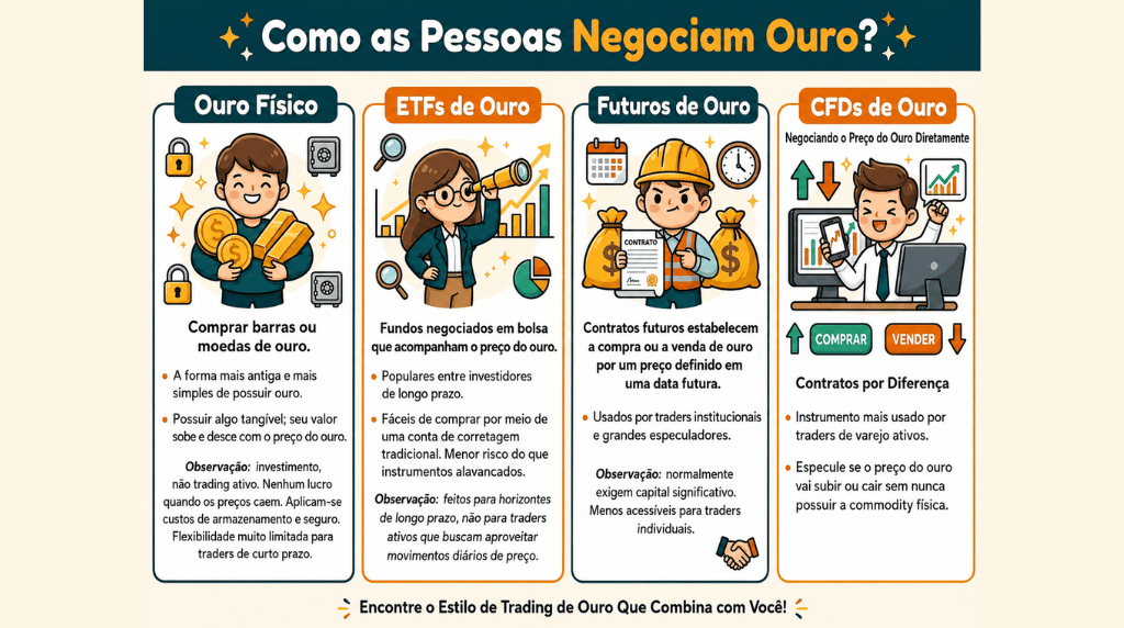 Como as pessoas negociam ouro? Vantage Markets