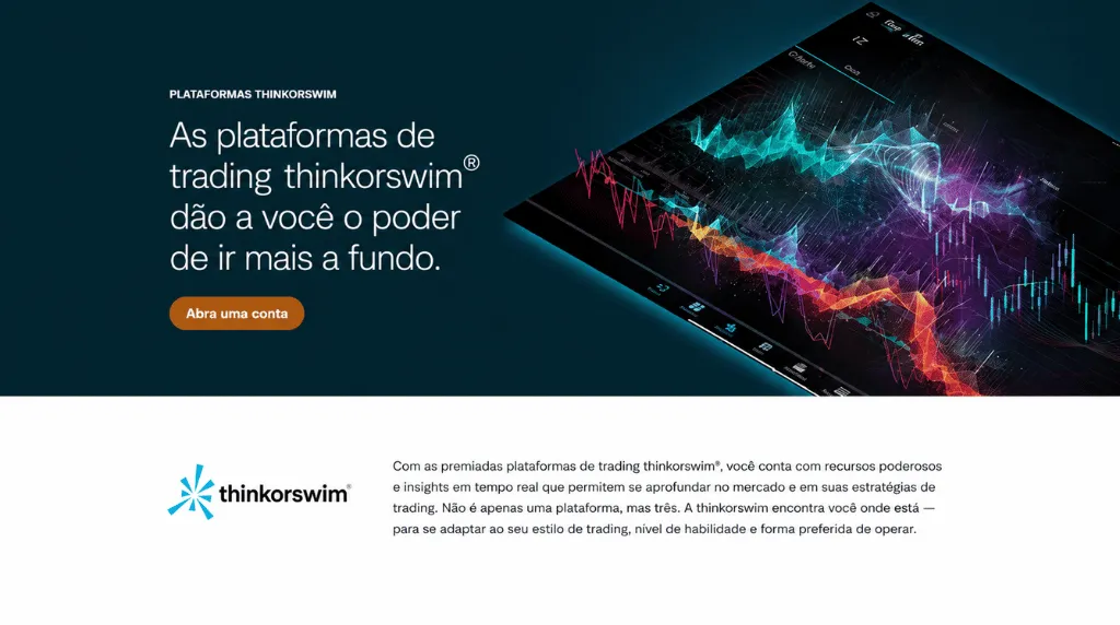 Captura de tela da plataforma de negociação thinkorswim, uma das melhores plataformas para day trading.