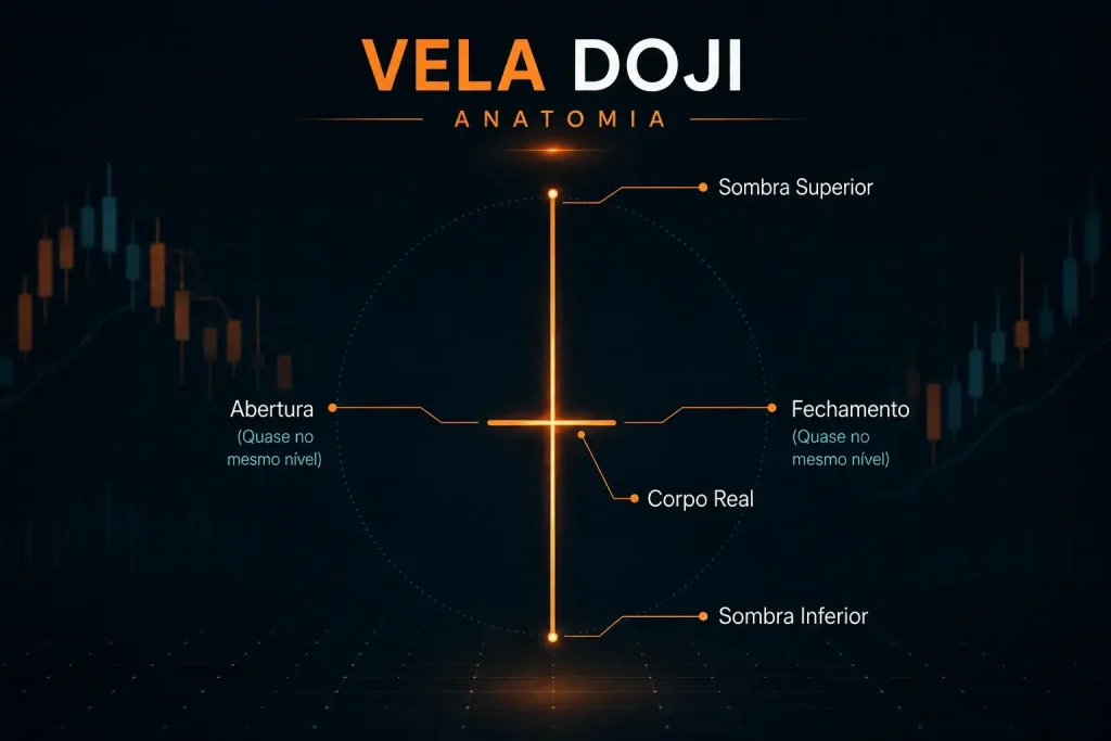 anatomia do castiçal doji