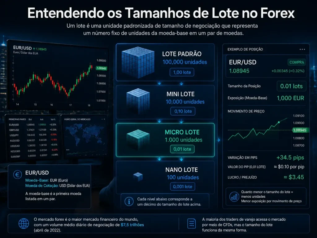 Entendendo os tamanhos dos lotes 