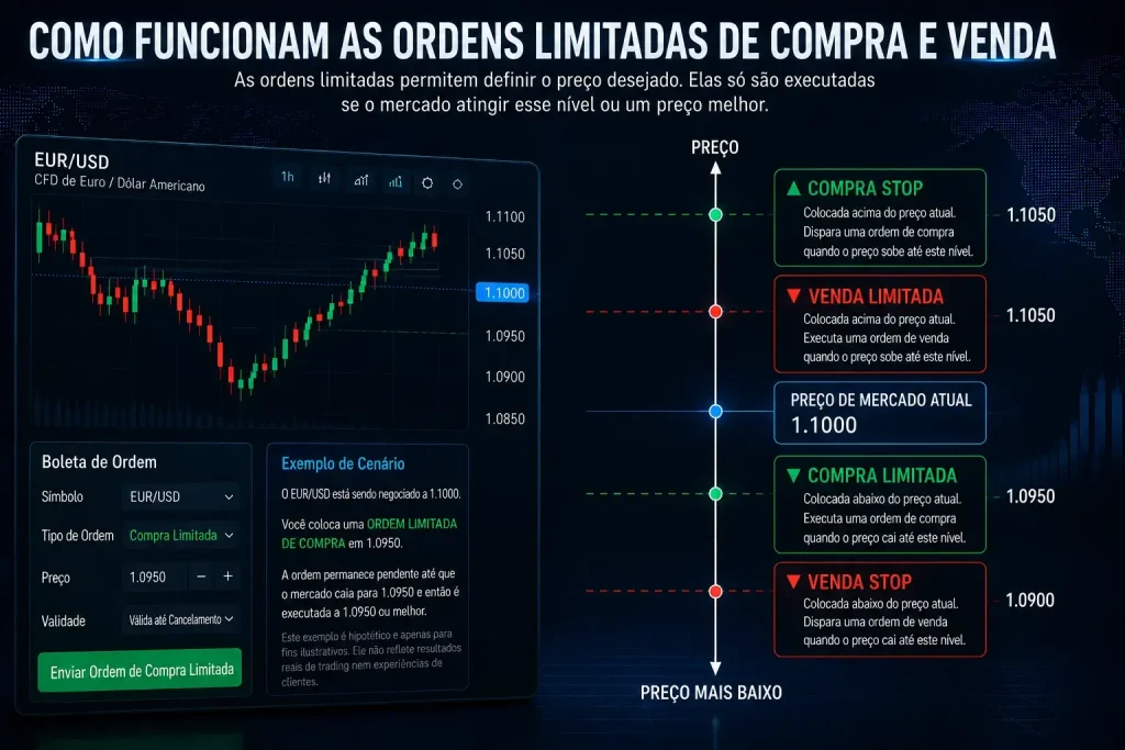 Como funcionam as ordens limitadas de compra e venda