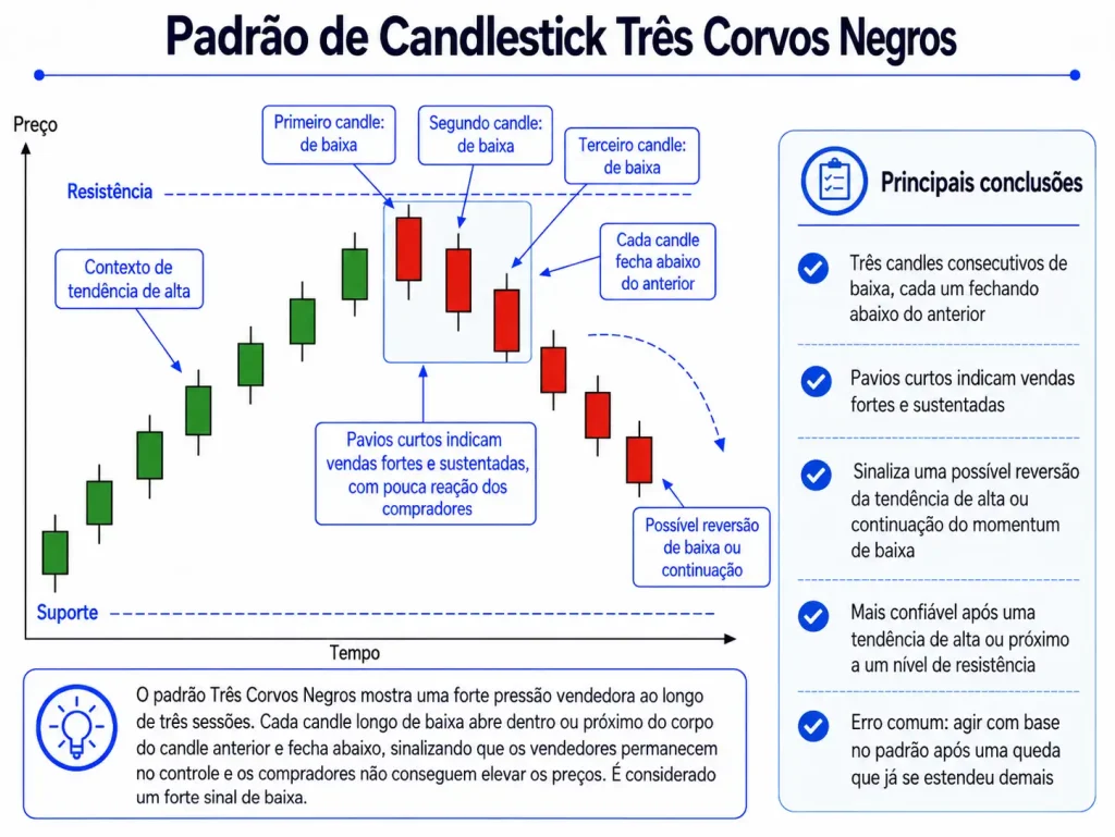 Padrão de Três Corvos Negros Vantage Markets